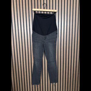 Madewell Maternity Jeans 26 Womens Gray Skinny High Rise Cotton Stretch Woven